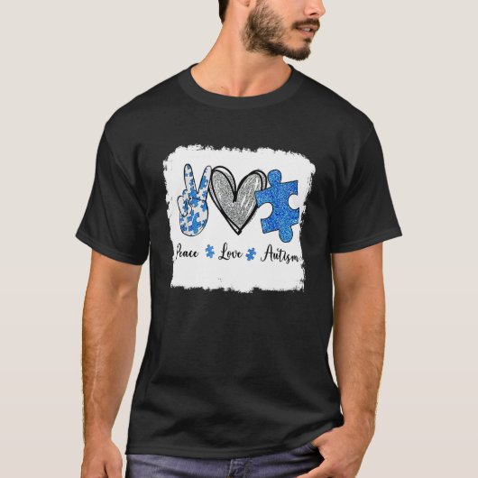 オーティズム啓発サインテープラスサイズTシャツ Tシャツ (正面)