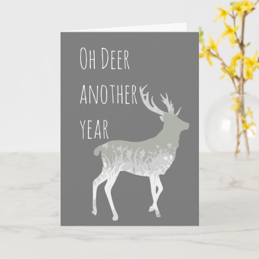 オーディアアナザーイヤー誕生日スタグアニマルファーム カード (黄色い花)