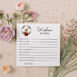 オーディアウィンターの緑がベビー ノートカード