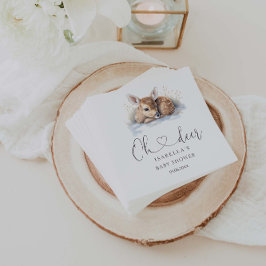 オーディアウィンターウッドランドベビーシャワー スタンダードカクテルナプキン