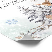 オーディアウィンターウッドランド男の赤ちゃんシャワーブック ポスター (角)