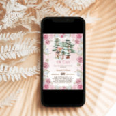 オーディアウィンターフローラベビーガールシャワー 招待状