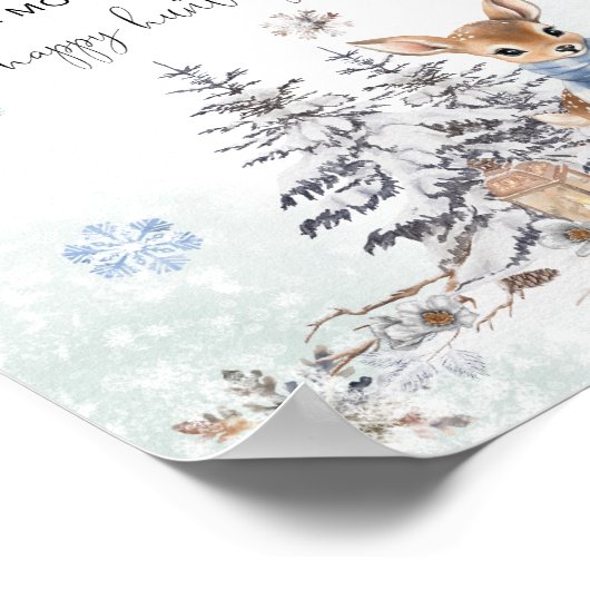 オーディアウィンターベイビーシャワーおしゃぶり狩りゲーム ポスター (角)