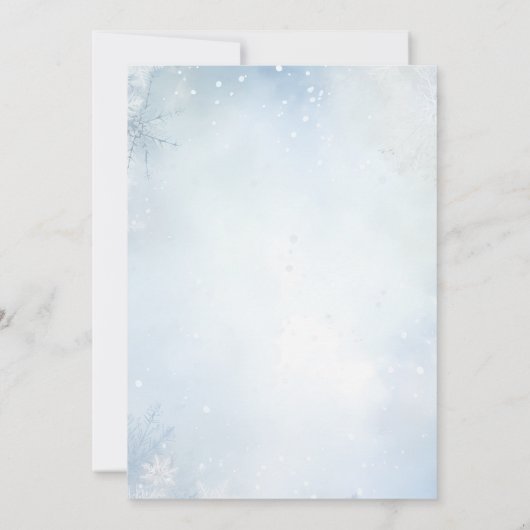 オーディアウィンターベイビーシャワーエレガント 招待状 (裏面)