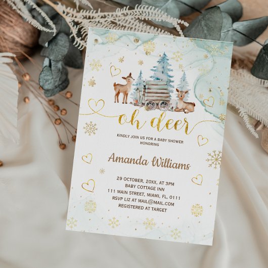 オーディアウィンターベイビーシャワー 招待状