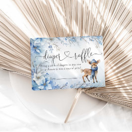 オーディアウィンターボーイ赤ちゃんシャワーおむつラッフル エンクロージャーカード