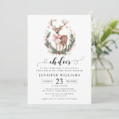 オーディアウィンターリースクリスマスベビーガールシャワー 招待状 (スタンド正面)