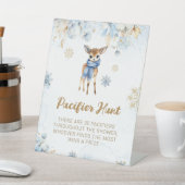 オーディアウィンター男の赤ちゃんシャワーおしゃぶり狩りゲーム 台座サイン (インサイチュ)