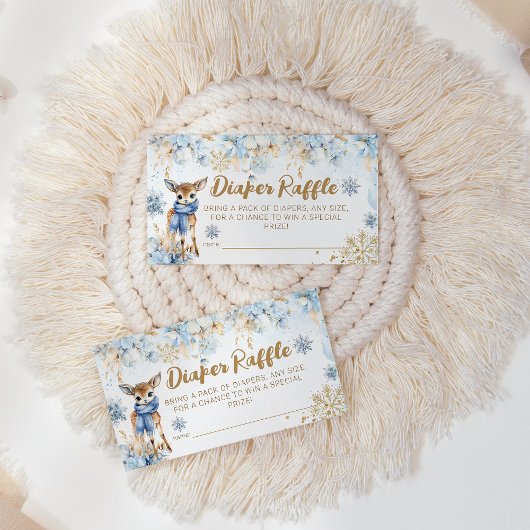 オーディアウィンター男の赤ちゃんシャワーおむつ エンクロージャーカード