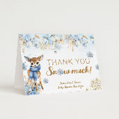 オーディアウィンター男の赤ちゃんシャワーおむつ サンキューカード