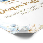 オーディアウィンター男の赤ちゃんシャワーおむつ ポスター (角)