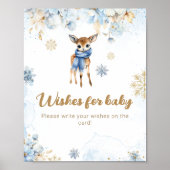 オーディアウィンター男の赤ちゃんシャワーウィッシュゲーム ポスター (正面)