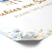 オーディアウィンター男の赤ちゃんシャワースイートトリート ポスター (角)