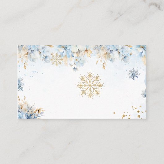 オーディアウィンター男の赤ちゃんシャワーブック エンクロージャーカード (裏面)