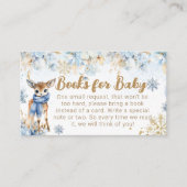 オーディアウィンター男の赤ちゃんシャワーブック エンクロージャーカード (正面)