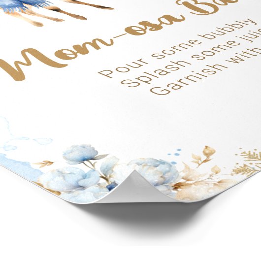 オーディアウィンター男の赤ちゃんシャワーマムオーサバー ポスター (角)