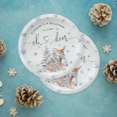 オーディアウィンター男の赤ちゃんシャワー紙プレート ペーパープレート