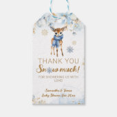 オーディアウィンター男の赤ちゃんシャワー ギフトタグ (正面)