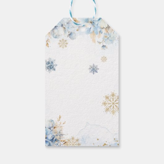 オーディアウィンター男の赤ちゃんシャワー ギフトタグ (裏面)