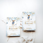 オーディアウィンター男の赤ちゃんシャワー サンキューカード