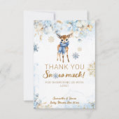 オーディアウィンター男の赤ちゃんシャワー サンキューカード (正面)