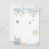 オーディアウィンター男の赤ちゃんシャワー サンキューカード (裏面)