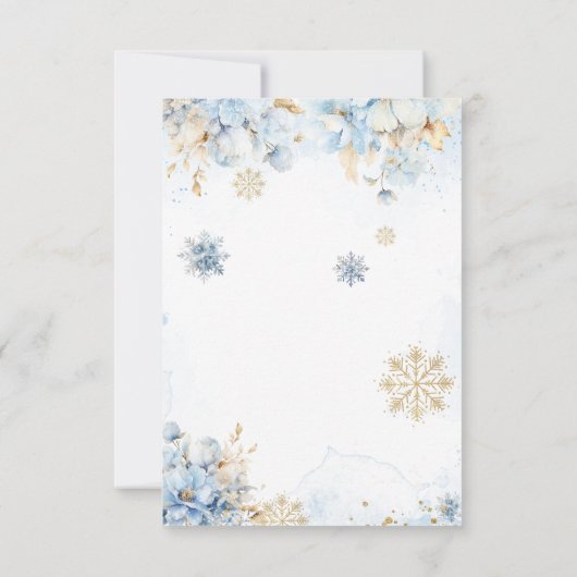 オーディアウィンター男の赤ちゃんシャワー サンキューカード (裏面)