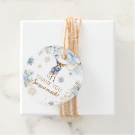 オーディアウィンター男の赤ちゃんシャワー フェイバータグ