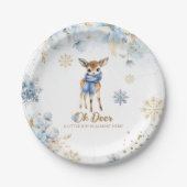 オーディアウィンター男の赤ちゃんシャワー ペーパープレート (正面)