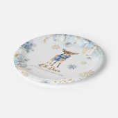 オーディアウィンター男の赤ちゃんシャワー ペーパープレート (アングル)