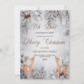オーディアウィンター素朴フローラメリークリスマスホリッド シーズンカード (正面)