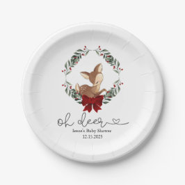 オーディアウィンター緑のベビーシャワー ペーパープレート