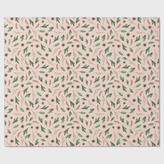 オーディアウィンター緑のベビーシャワー ラッピングペーパー (フラット)