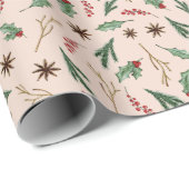 オーディアウィンター緑のベビーシャワー ラッピングペーパー (ロールコーナー)