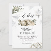 オーディアウィンター誕生日招待 招待状 (正面)