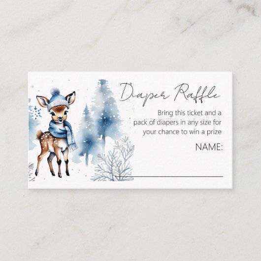 オーディアウィンバードベビーシャワーオムツラッフル エンクロージャーカード (正面)
