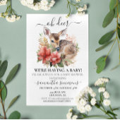 オーディアウォーターカラークリスマスベビーシャワー 招待状