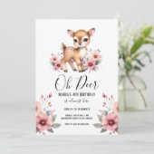 オーディアウォーターカラーフローラ誕生日パーティー 招待状 (スタンド正面)