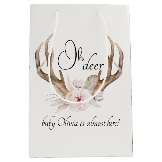 オーディアウォーターカラーベビーシャワー抱き枕 ミディアムペーパーバッグ (正面)