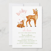 オーディアウォーター色フローラベビーシャワー 招待状 (正面)