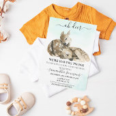 オーディアウォーター色ベビーシャワーツイン 招待状