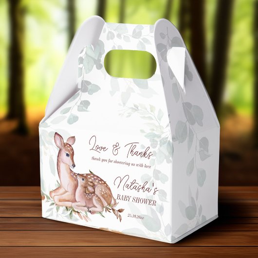 オーディアウッドランズベビーシャワー フェイバーボックス