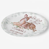 オーディアウッドランズベビーシャワー ペーパープレート (アングル)