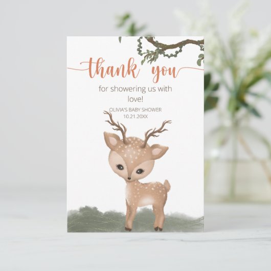 オーディアウッドランドの赤ちゃん感謝していシャワーあなた カード (スタンド正面)