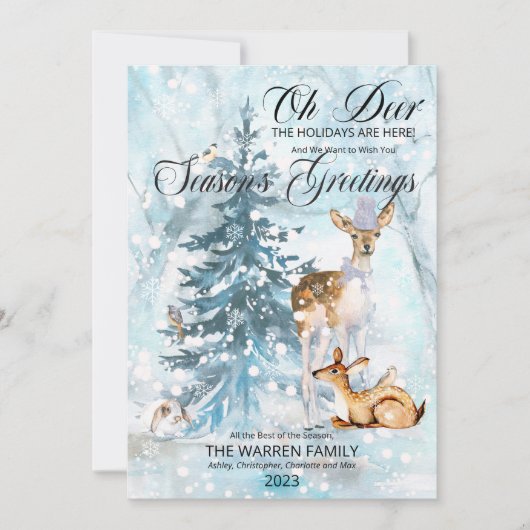 オーディアウッドランドアニマルズウィンターシーズンのご挨拶 シーズンカード (正面)