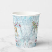 オーディアウッドランドアニマルズウィンターボーイベビーシャワーパ 紙コップ (右)