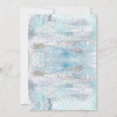 オーディアウッドランドアニマルズウィンターボーイ赤ちゃんシャワー 招待状 (裏面)