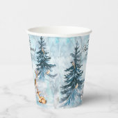 オーディアウッドランドアニマルズウィンターボーイ赤ちゃんシャワー 紙コップ (右)