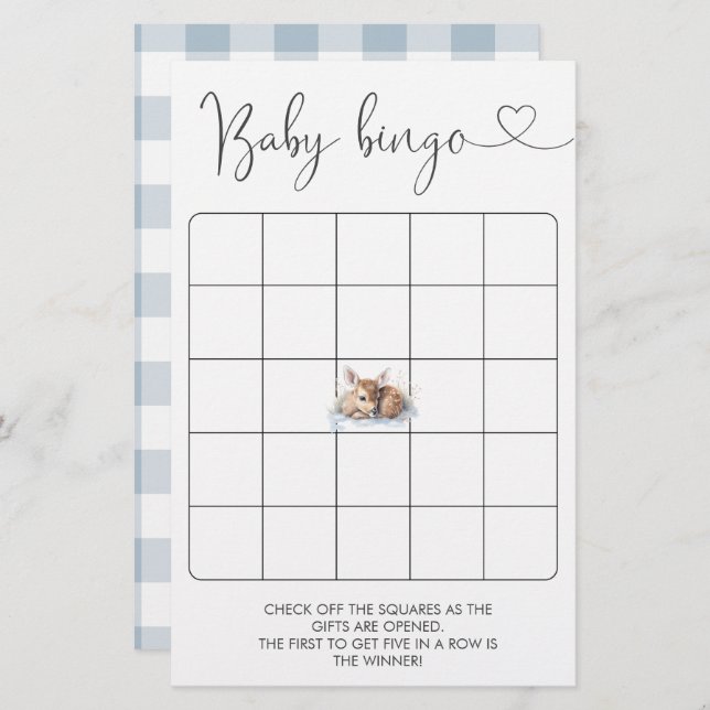 オーディアウッドランドウィンターベビービンゴゲーム (正面/裏面)