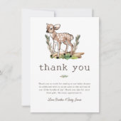オーディアウッドランドディアベビーシャワー サンキューカード (正面)